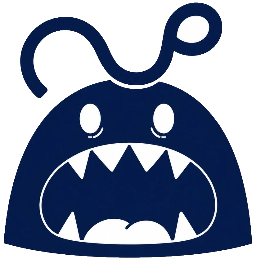 Maskot NUPA, monster biru mangap